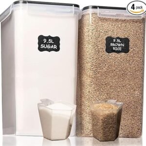 2 PC Extra Large Bulk Food Storage Containers with Airtight Lids