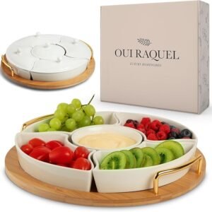 Chip and Dip Serving Set, 13.5" Serving Platters and Trays, Appetizer Serving Tray